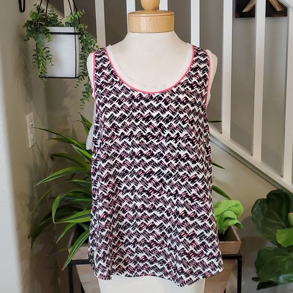 Lush Tops - Lush hot pink & black print top